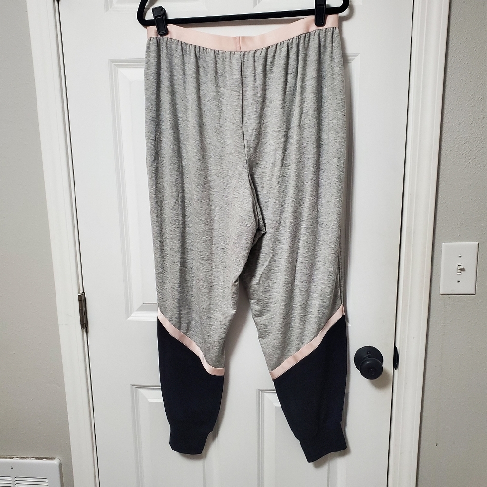Lane Bryant Jogger Sweatpants Gray Pink Size 14/16 Plus Lounge Athleisure